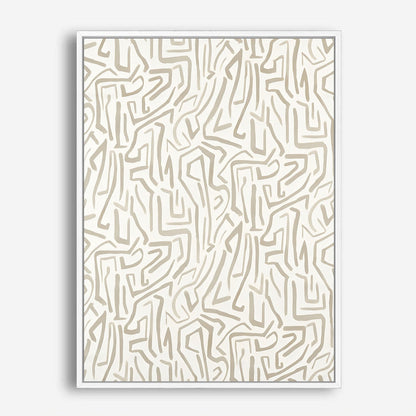 Wes Co Gallery Poster Tribal Maze Geometric Pattern 8 x 10" Home Goods - Nordic Border or edge to edge Art Print