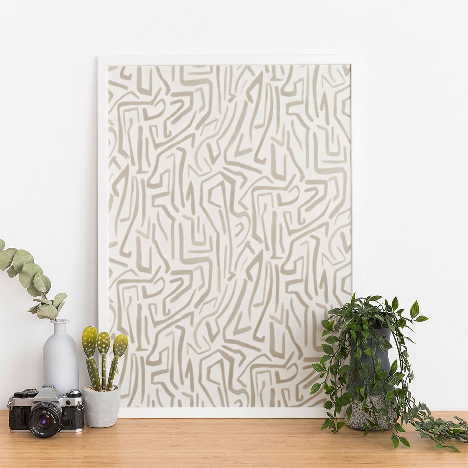 Wes Co Gallery Poster Tribal Maze Geometric Pattern 11 x 17" Home Goods - Nordic Border or edge to edge Art Print