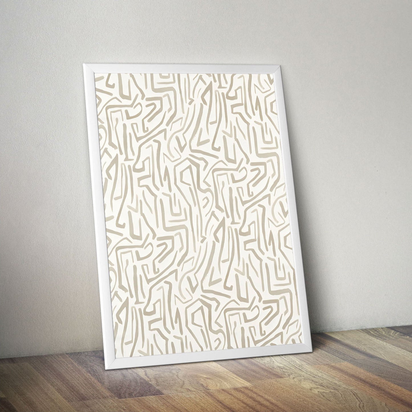 Wes Co Gallery Poster Tribal Maze Geometric Pattern 11 x 17" Home Goods - Nordic Border or edge to edge Art Print