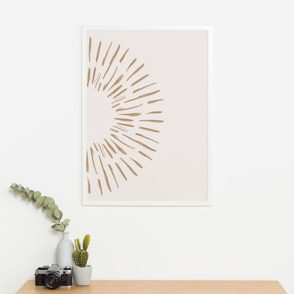 Wes Co Gallery Poster Radiant Sunrise Minimalist 11 x 17" Home Goods - Nordic Border or edge to edge Art Print