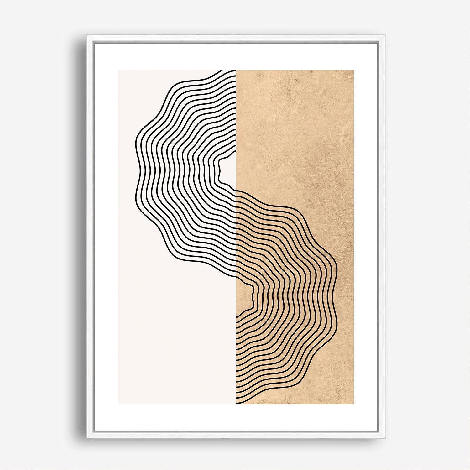 Wes Co Gallery Poster Organic Shapes Sand Pattern 5 x 7" Home Goods - Nordic Border or edge to edge Art Print