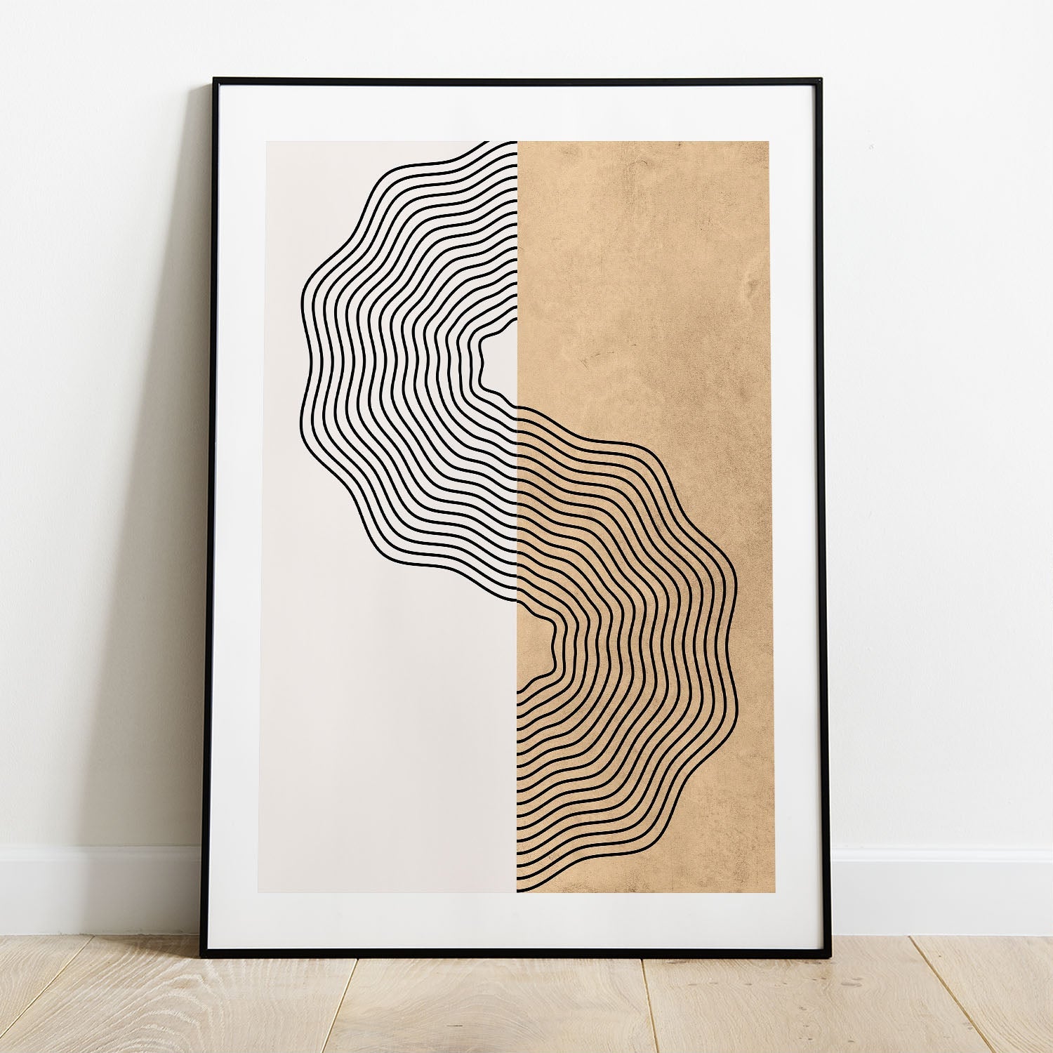 Wes Co Gallery Poster Organic Shapes Sand Pattern 5 x 7" Home Goods - Nordic Border or edge to edge Art Print