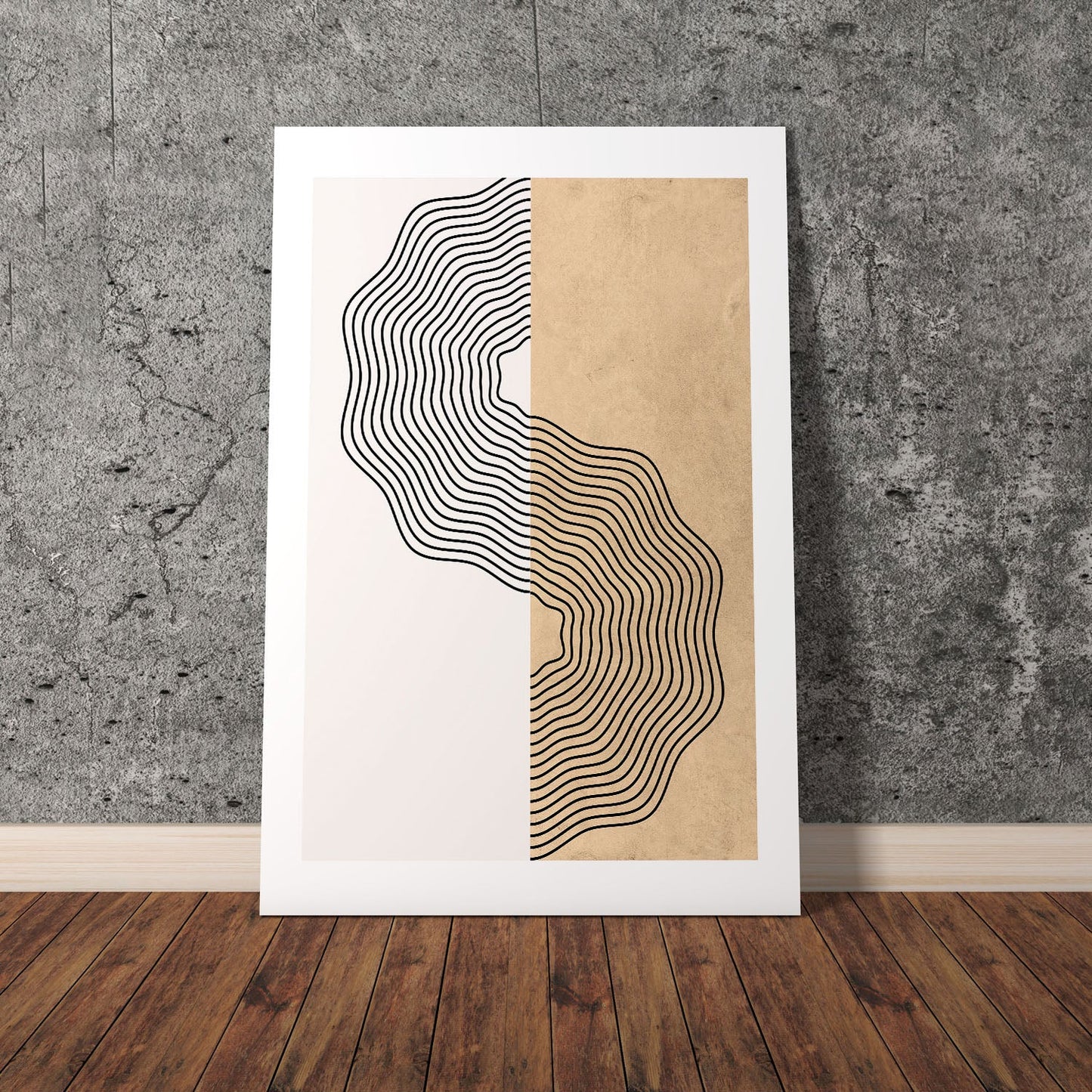 Wes Co Gallery Poster Organic Shapes Sand Pattern 8 x 10" Home Goods - Nordic Border or edge to edge Art Print