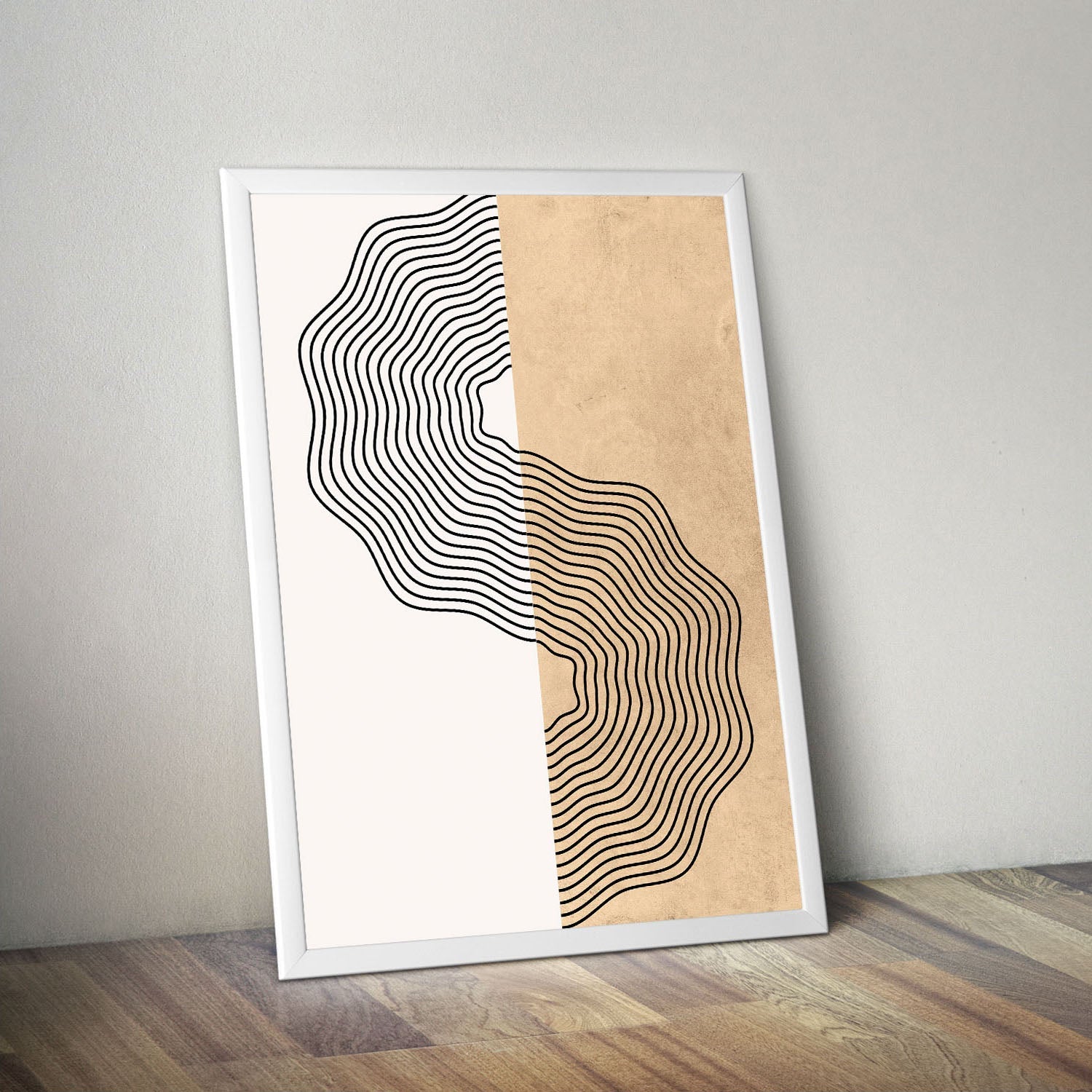 Wes Co Gallery Poster Organic Shapes Sand Pattern 11 x 17" Home Goods - Nordic Border or edge to edge Art Print