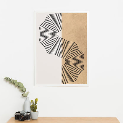 Wes Co Gallery Poster Organic Shapes Sand Pattern 11 x 17" Home Goods - Nordic Border or edge to edge Art Print