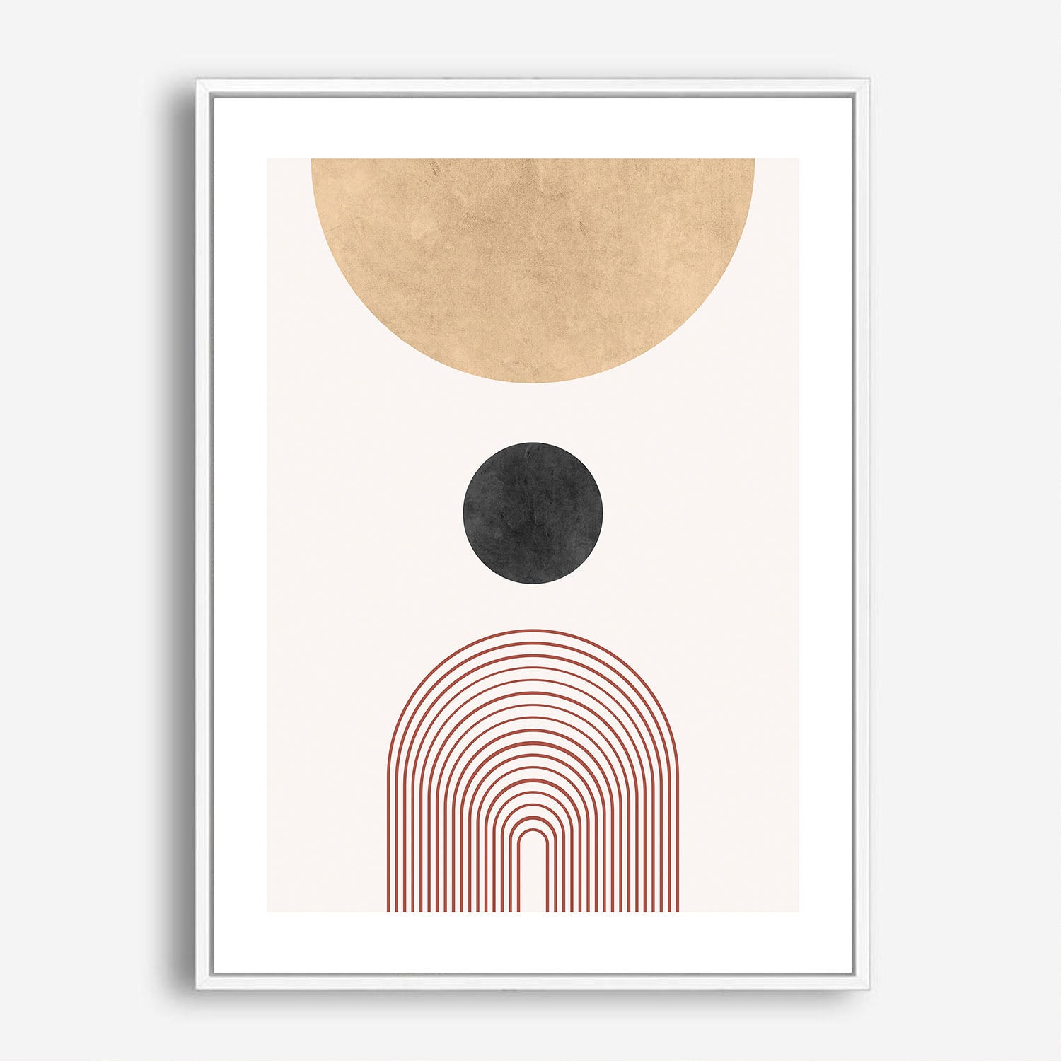 Wes Co Gallery Poster Solar Circles Geometric Decor 5 x 7" Home Goods - Nordic Border or edge to edge Art Print