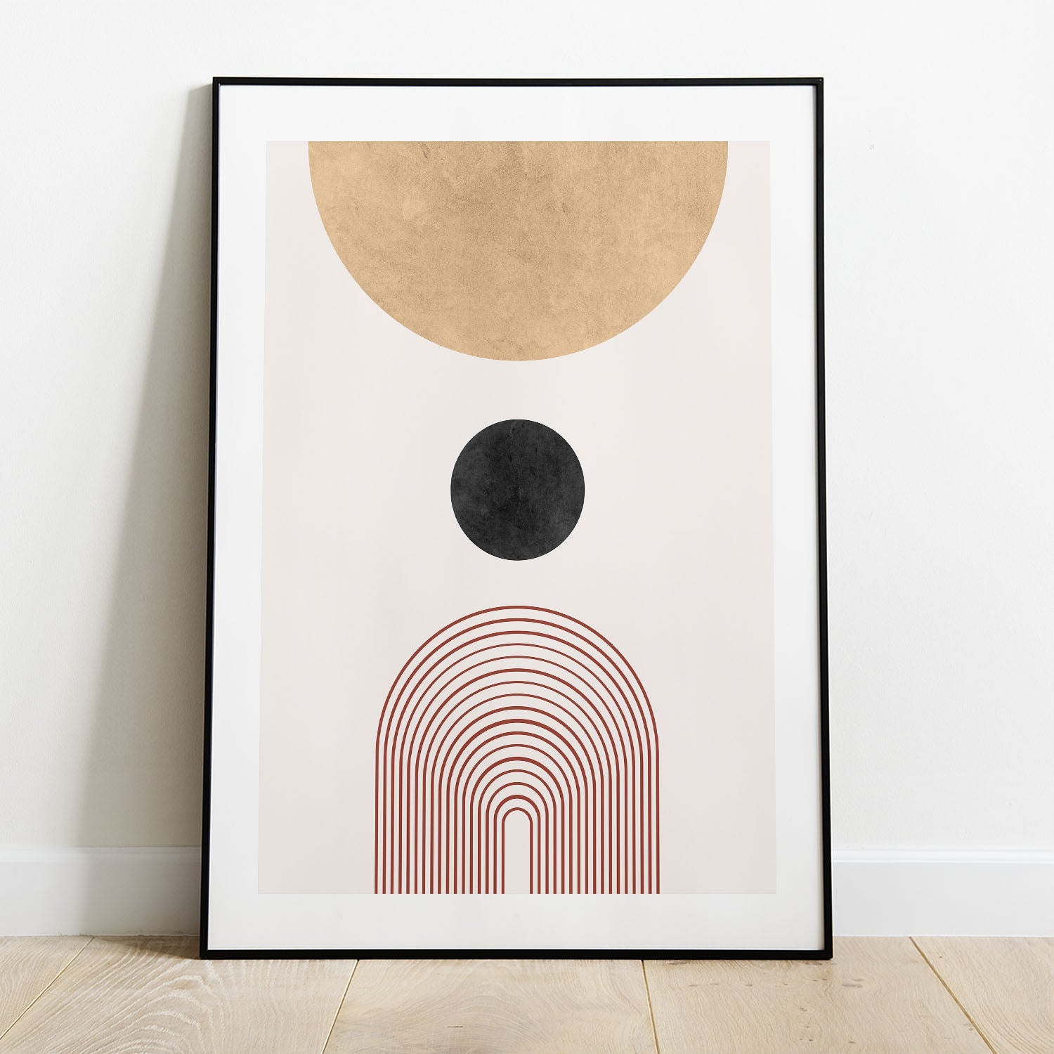 Wes Co Gallery Poster Solar Circles Geometric Decor 5 x 7" Home Goods - Nordic Border or edge to edge Art Print