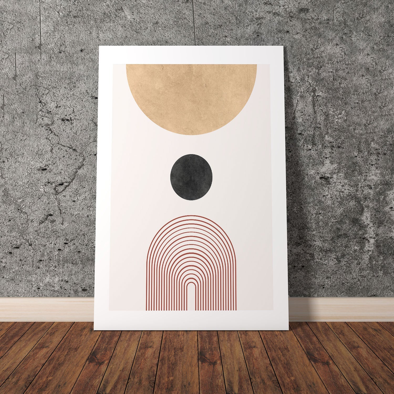 Wes Co Gallery Poster Solar Circles Geometric Decor 8 x 10" Home Goods - Nordic Border or edge to edge Art Print