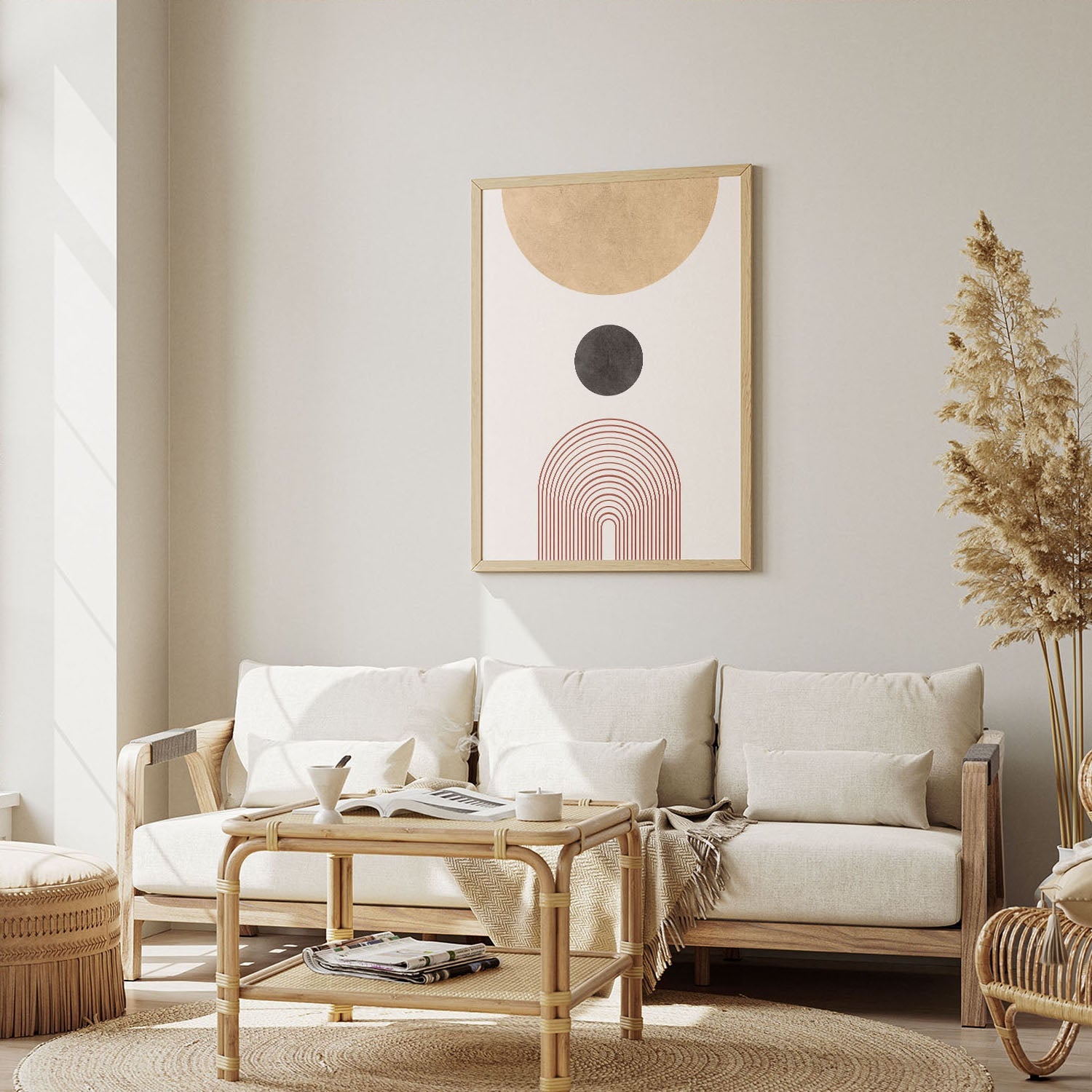 Wes Co Gallery Poster Solar Circles Geometric Decor 8 x 10" Home Goods - Nordic Border or edge to edge Art Print