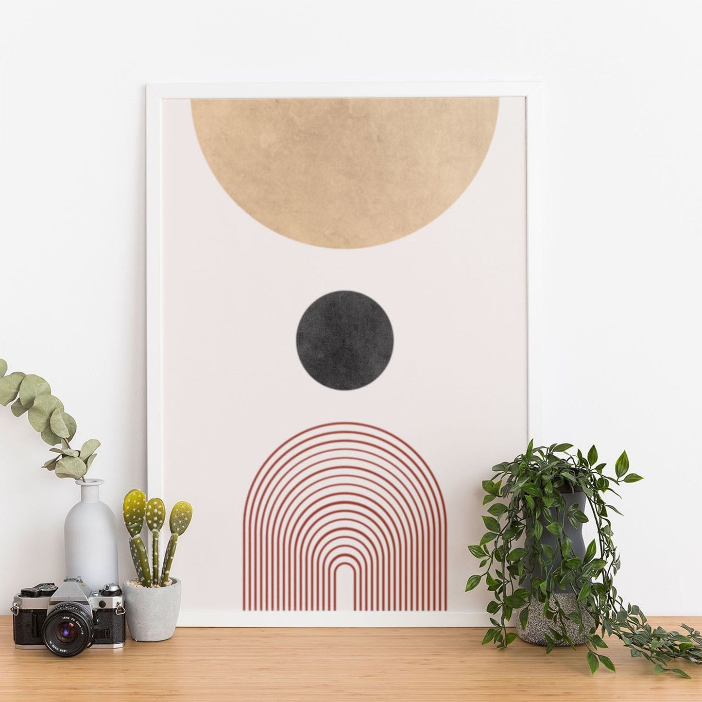 Wes Co Gallery Poster Solar Circles Geometric Decor 11 x 17" Home Goods - Nordic Border or edge to edge Art Print