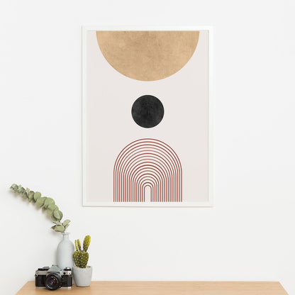 Wes Co Gallery Poster Solar Circles Geometric Decor 11 x 17" Home Goods - Nordic Border or edge to edge Art Print