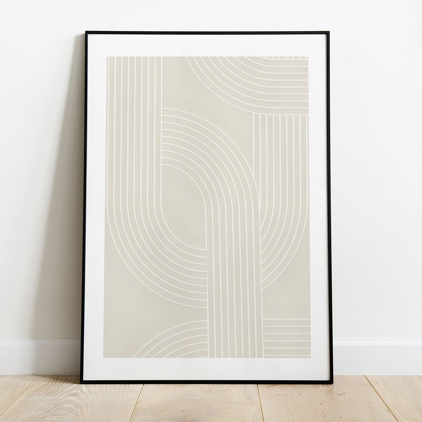 Wes Co Gallery Poster Interwoven Line Geometric 5 x 7" Home Goods - Nordic Border or edge to edge Art Print