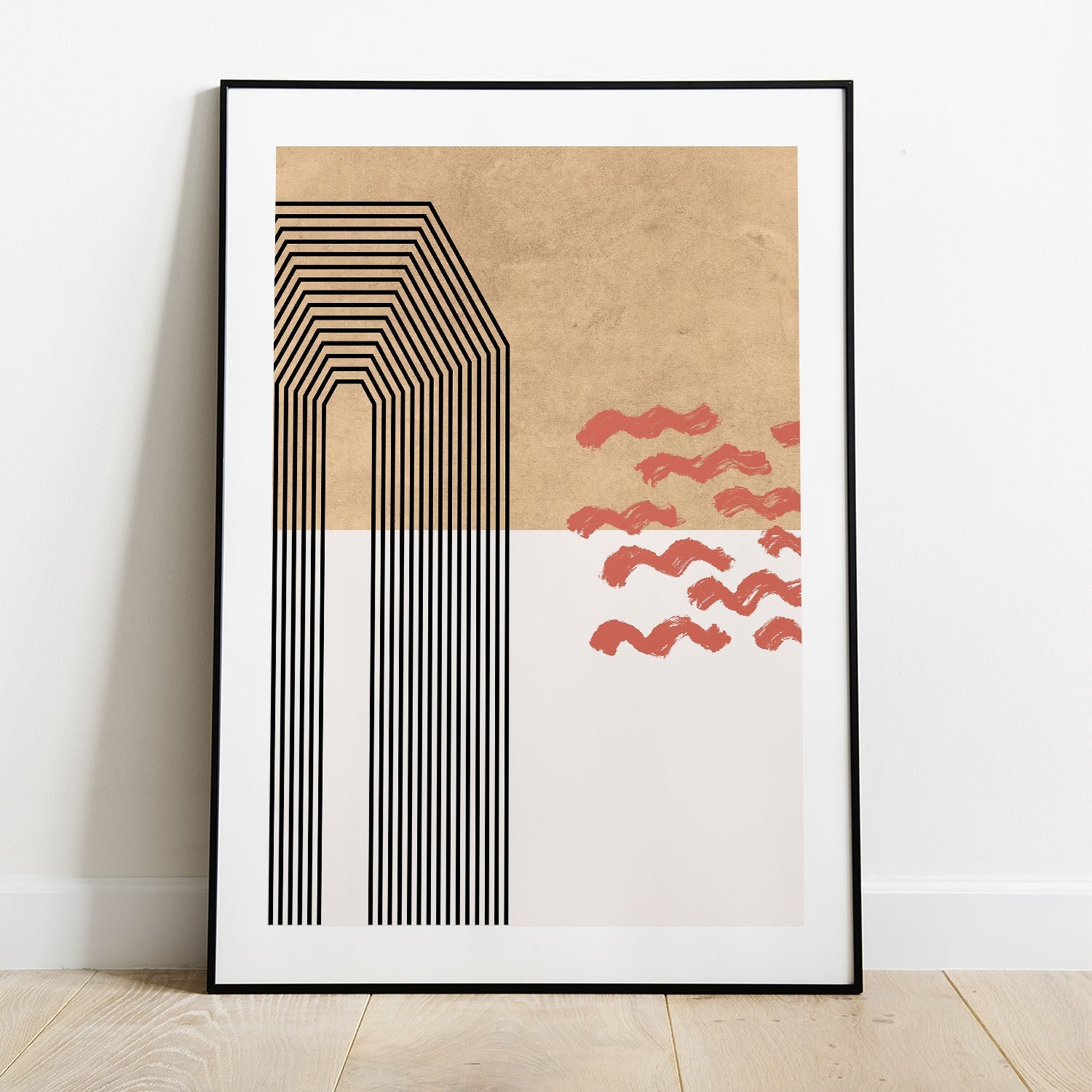 Wes Co Gallery Poster Abstract Tribal Symbols 5 x 7" Home Goods - Nordic Border or edge to edge Art Print