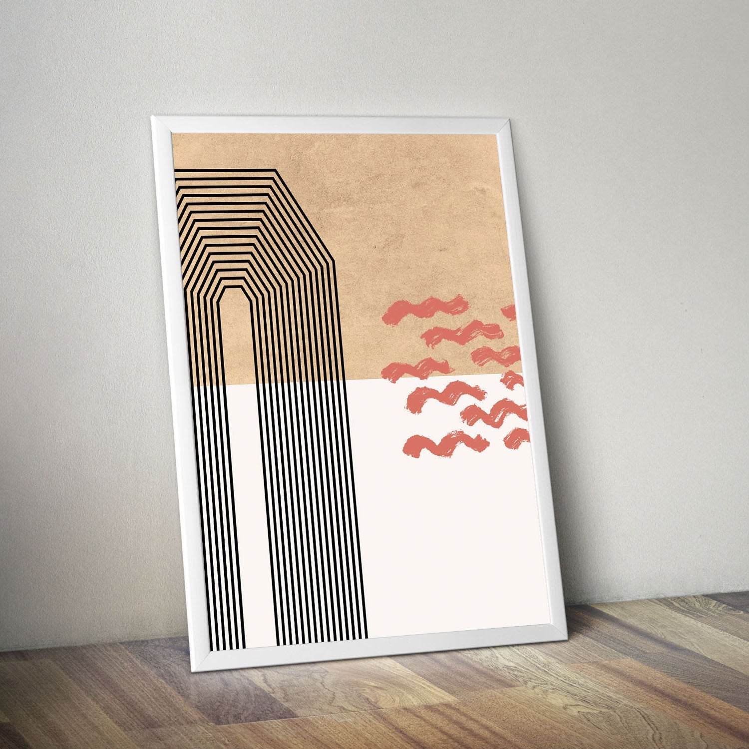 Wes Co Gallery Poster Abstract Tribal Symbols 11 x 17" Home Goods - Nordic Border or edge to edge Art Print