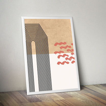 Wes Co Gallery Poster Abstract Tribal Symbols 11 x 17" Home Goods - Nordic Border or edge to edge Art Print