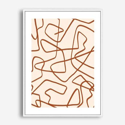 Wes Co Gallery Poster Rustic Linear Maze 5 x 7" Home Goods - Nordic Border or edge to edge Art Print