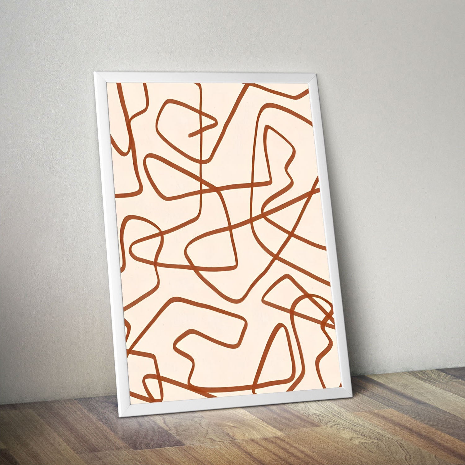 Wes Co Gallery Poster Rustic Linear Maze 11 x 17" Home Goods - Nordic Border or edge to edge Art Print