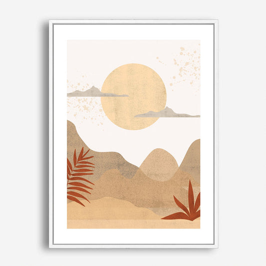 Wes Co Gallery Poster Boho Desert Landscape 5 x 7" Home Goods - Nordic Border or edge to edge Art Print