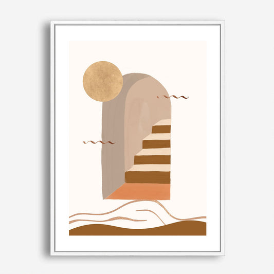 Wes Co Gallery Poster Golden Archway Staircase 5 x 7" Home Goods - Nordic Border or edge to edge Art Print