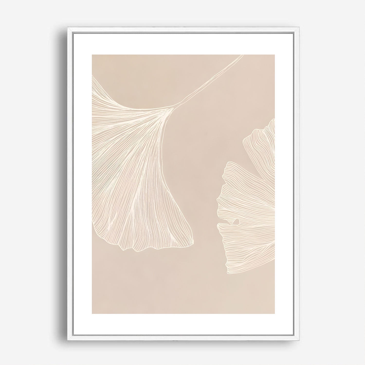 Wes Co Gallery Poster Delicate Ginkgo Leaves 5 x 7" Home Goods - Nordic Border or edge to edge Art Print