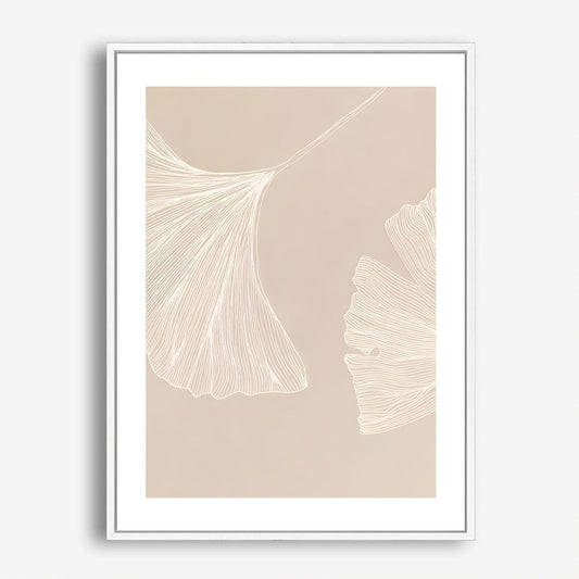 Wes Co Gallery Poster Delicate Ginkgo Leaves 5 x 7" Home Goods - Nordic Border or edge to edge Art Print