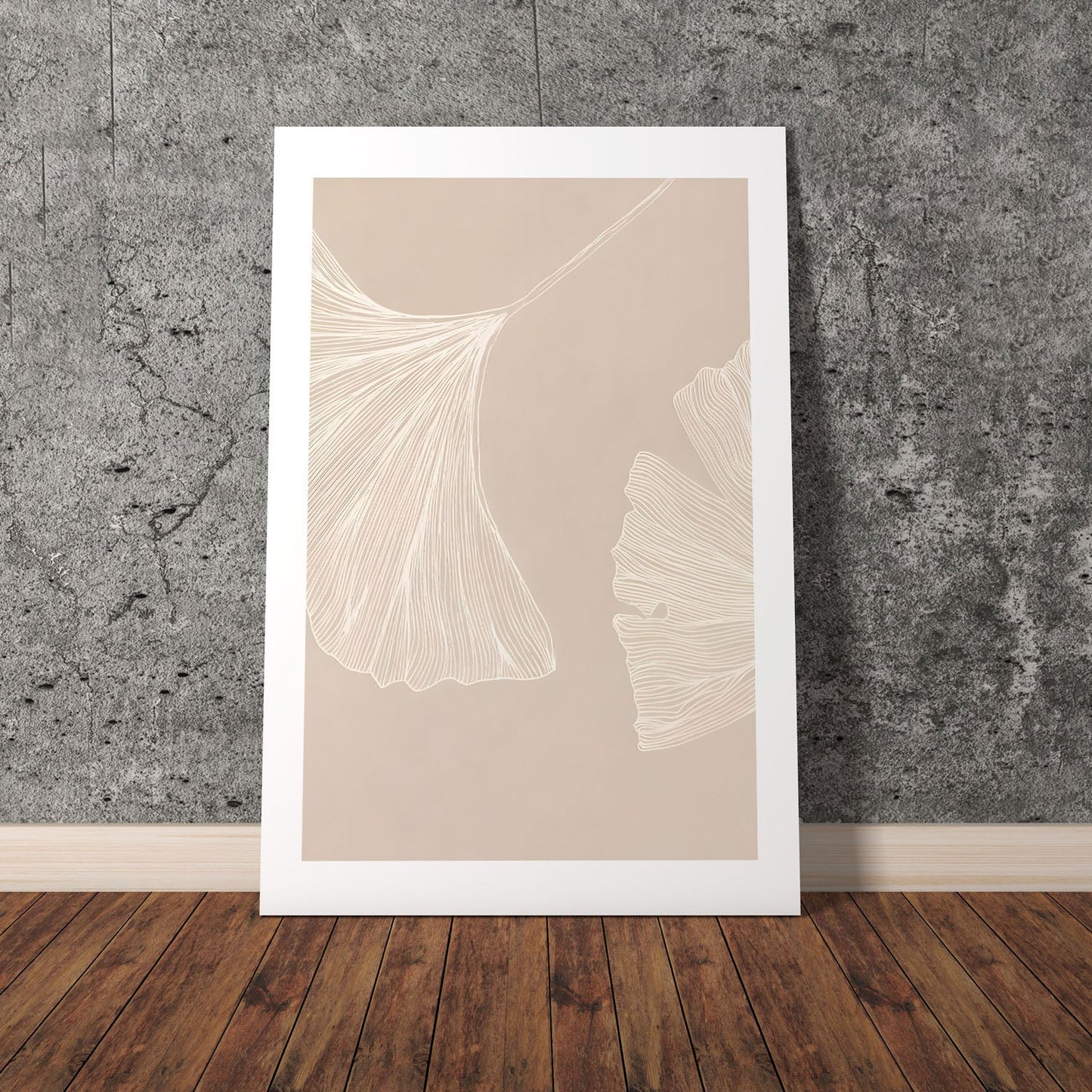 Wes Co Gallery Poster Delicate Ginkgo Leaves 8 x 10" Home Goods - Nordic Border or edge to edge Art Print