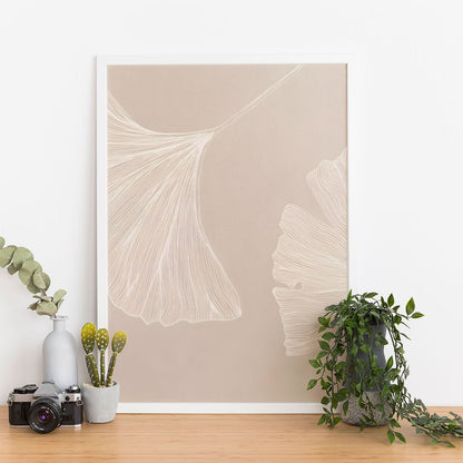 Wes Co Gallery Poster Delicate Ginkgo Leaves 11 x 17" Home Goods - Nordic Border or edge to edge Art Print