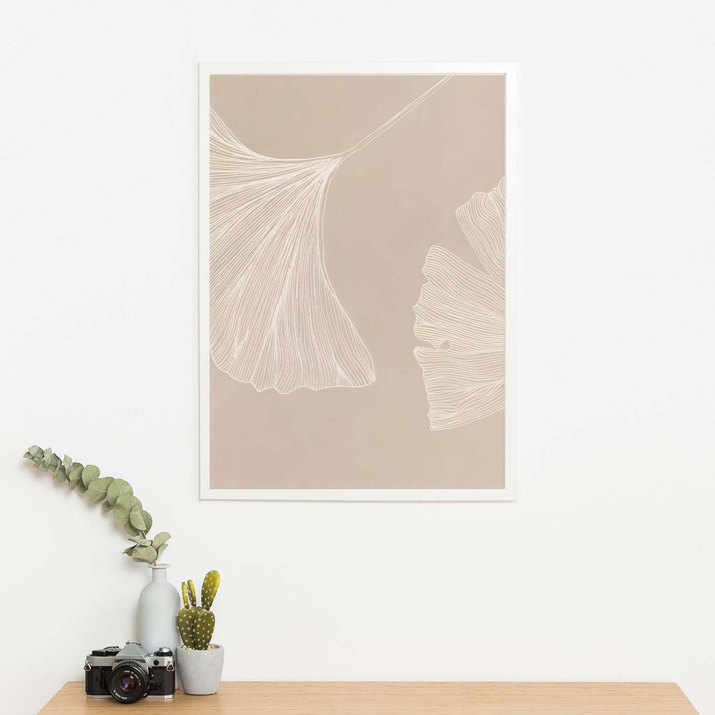 Wes Co Gallery Poster Delicate Ginkgo Leaves 11 x 17" Home Goods - Nordic Border or edge to edge Art Print