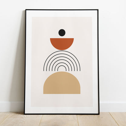 Wes Co Gallery Poster Geometric Balance 5 x 7" Home Goods - Nordic Border or edge to edge Art Print