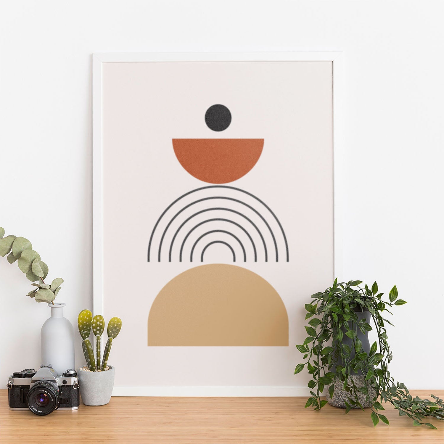 Wes Co Gallery Poster Geometric Balance 11 x 17" Home Goods - Nordic Border or edge to edge Art Print