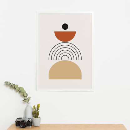 Wes Co Gallery Poster Geometric Balance 11 x 17" Home Goods - Nordic Border or edge to edge Art Print