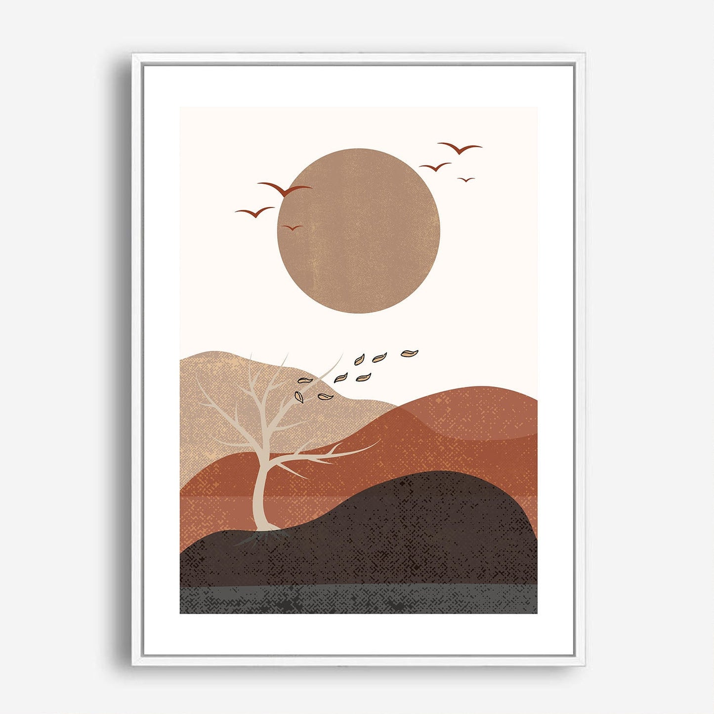 Wes Co Gallery Poster Serene Sunset Landscape 5 x 7" Home Goods - Nordic Border or edge to edge Art Print