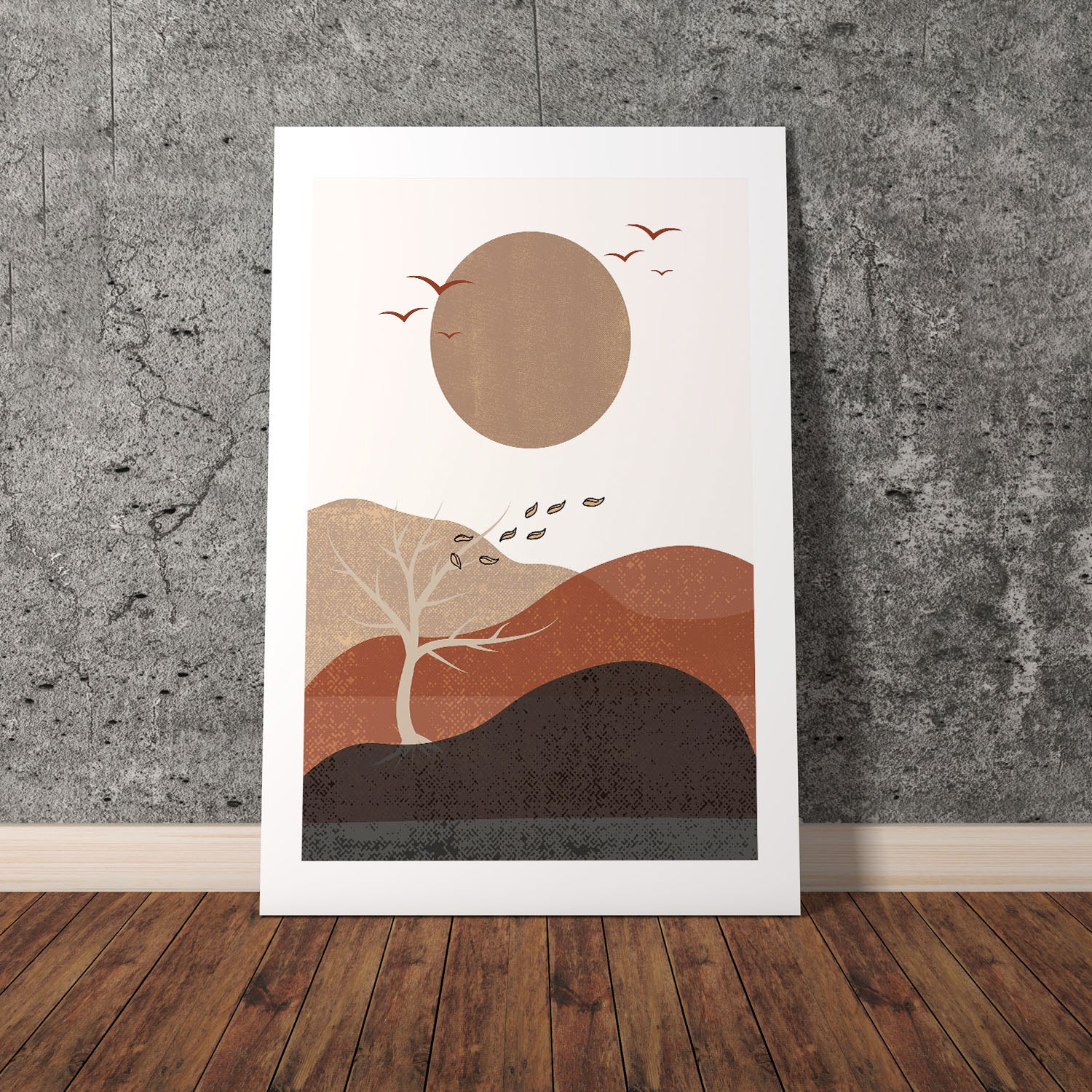 Wes Co Gallery Poster Serene Sunset Landscape 8 x 10" Home Goods - Nordic Border or edge to edge Art Print