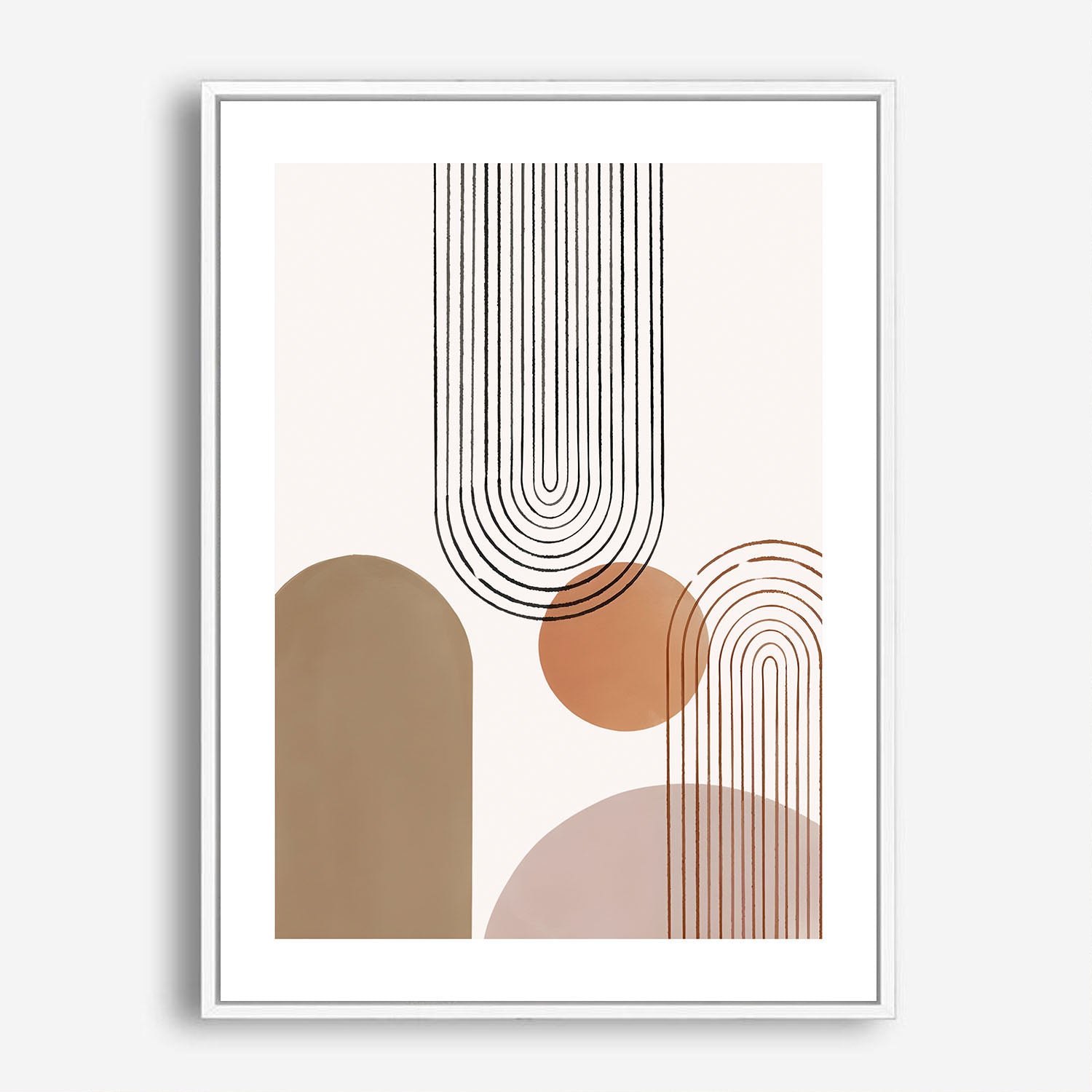 Wes Co Gallery Poster Minimalist Geometric Harmony 5 x 7" Home Goods - Nordic Border or edge to edge Art Print