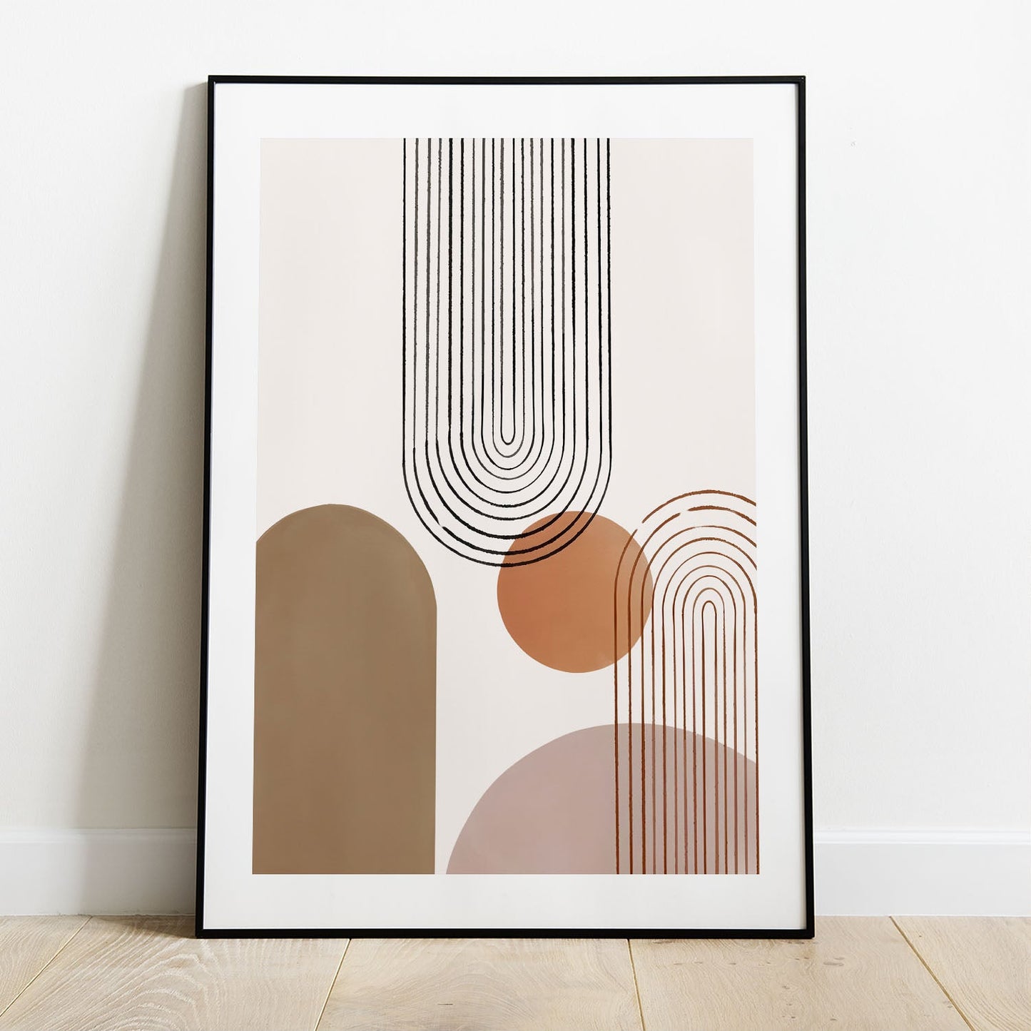 Wes Co Gallery Poster Minimalist Geometric Harmony 5 x 7" Home Goods - Nordic Border or edge to edge Art Print