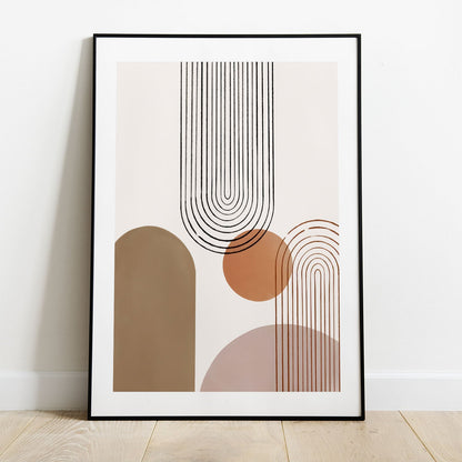 Wes Co Gallery Poster Minimalist Geometric Harmony 5 x 7" Home Goods - Nordic Border or edge to edge Art Print