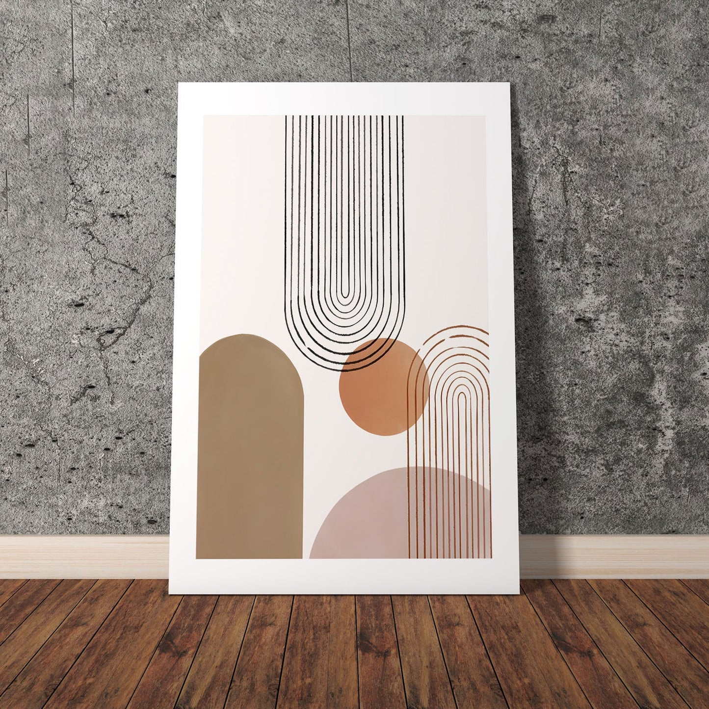 Wes Co Gallery Poster Minimalist Geometric Harmony 8 x 10" Home Goods - Nordic Border or edge to edge Art Print