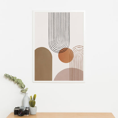 Wes Co Gallery Poster Minimalist Geometric Harmony 11 x 17" Home Goods - Nordic Border or edge to edge Art Print