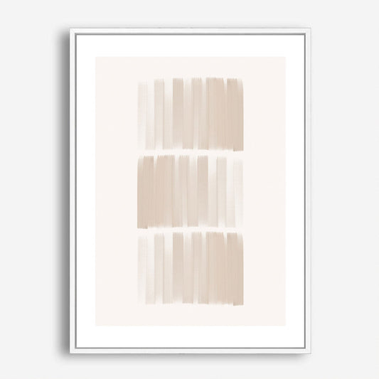 Wes Co Gallery Poster Textured Neutral Stripes 5 x 7" Home Goods - Nordic Border or edge to edge Art Print