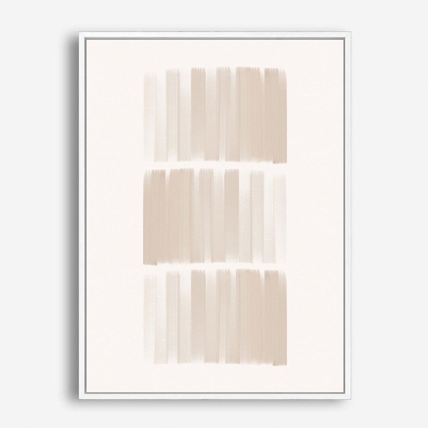 Wes Co Gallery Poster Textured Neutral Stripes 8 x 10" Home Goods - Nordic Border or edge to edge Art Print