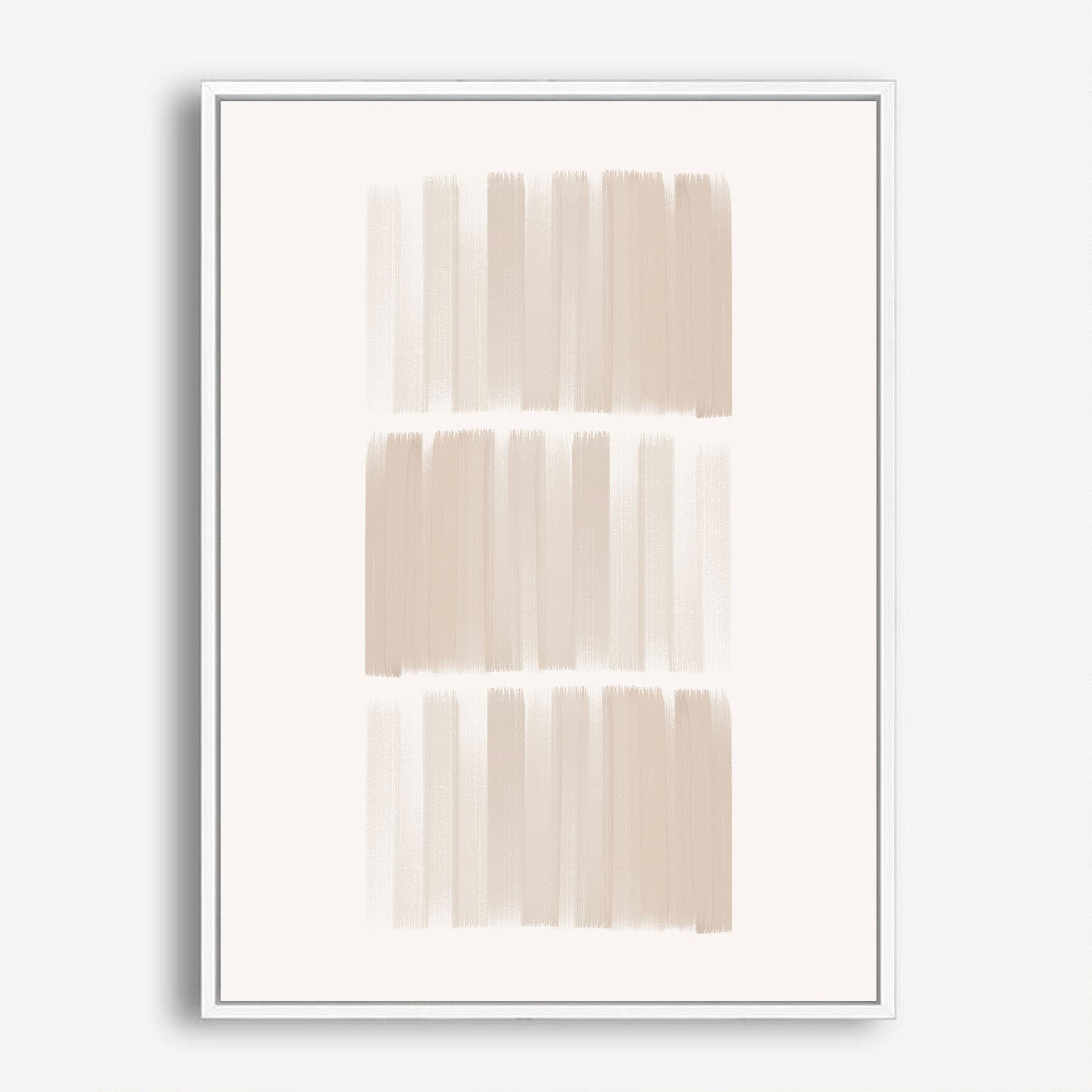 Wes Co Gallery Poster Textured Neutral Stripes 8 x 10" Home Goods - Nordic Border or edge to edge Art Print