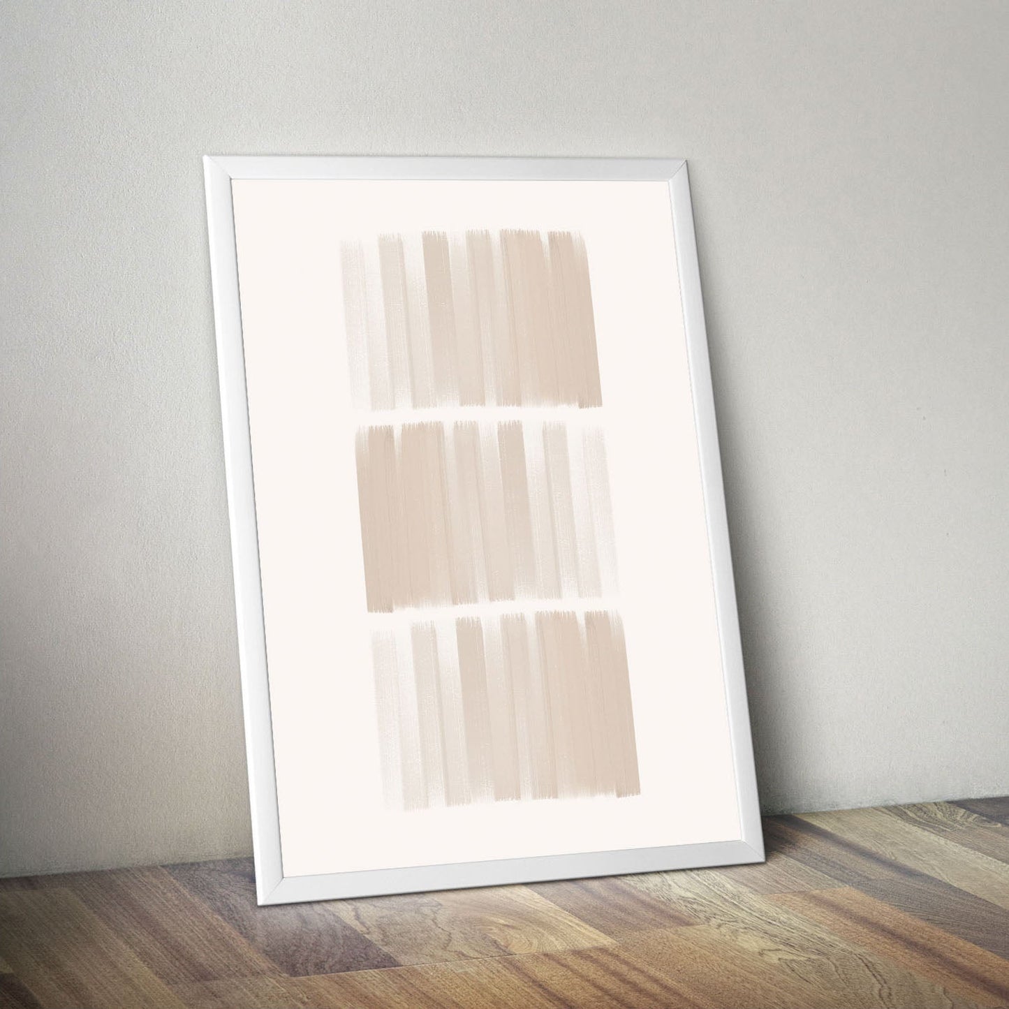 Wes Co Gallery Poster Textured Neutral Stripes 11 x 17" Home Goods - Nordic Border or edge to edge Art Print