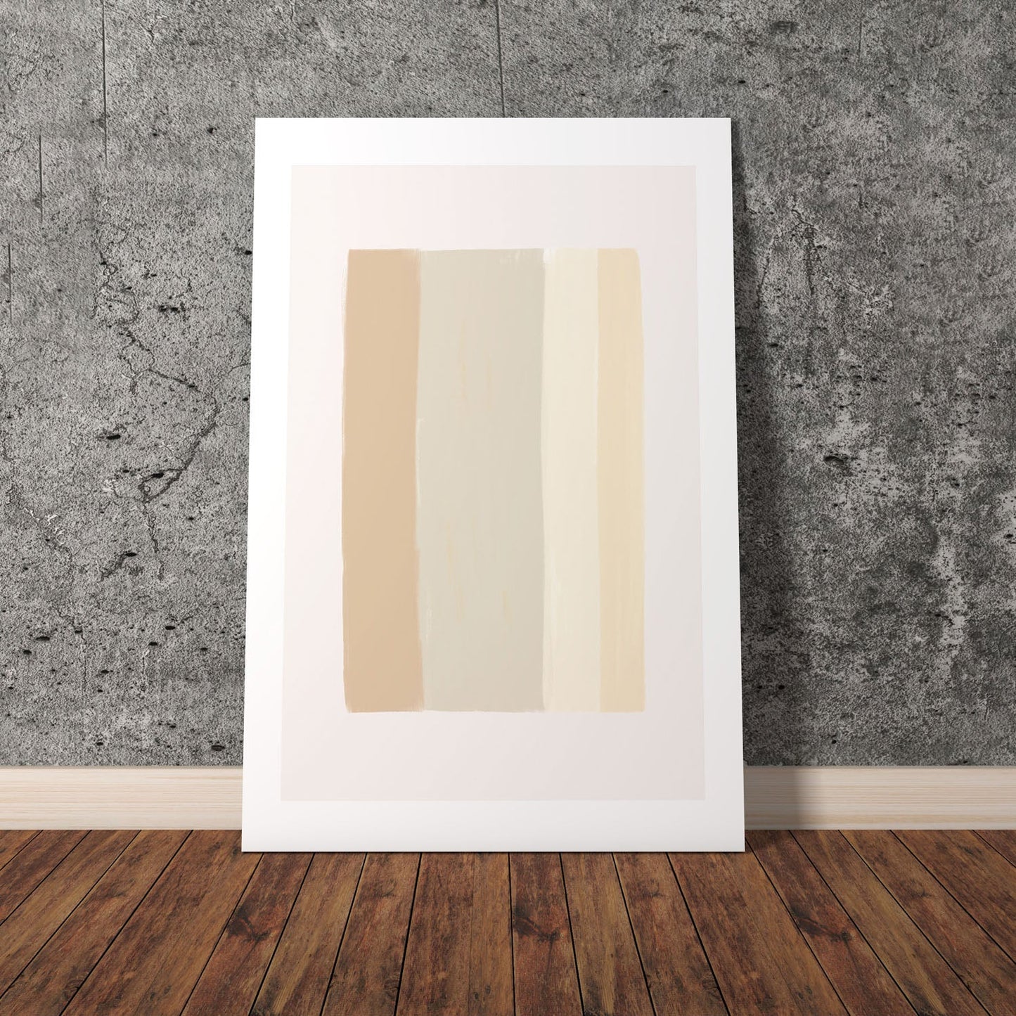 Wes Co Gallery Poster Neutral Color Block Harmony 8 x 10" Home Goods - Nordic Border or edge to edge Art Print