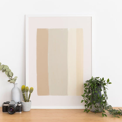 Wes Co Gallery Poster Neutral Color Block Harmony 11 x 17" Home Goods - Nordic Border or edge to edge Art Print