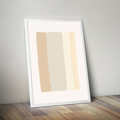 Wes Co Gallery Poster Neutral Color Block Harmony 11 x 17" Home Goods - Nordic Border or edge to edge Art Print