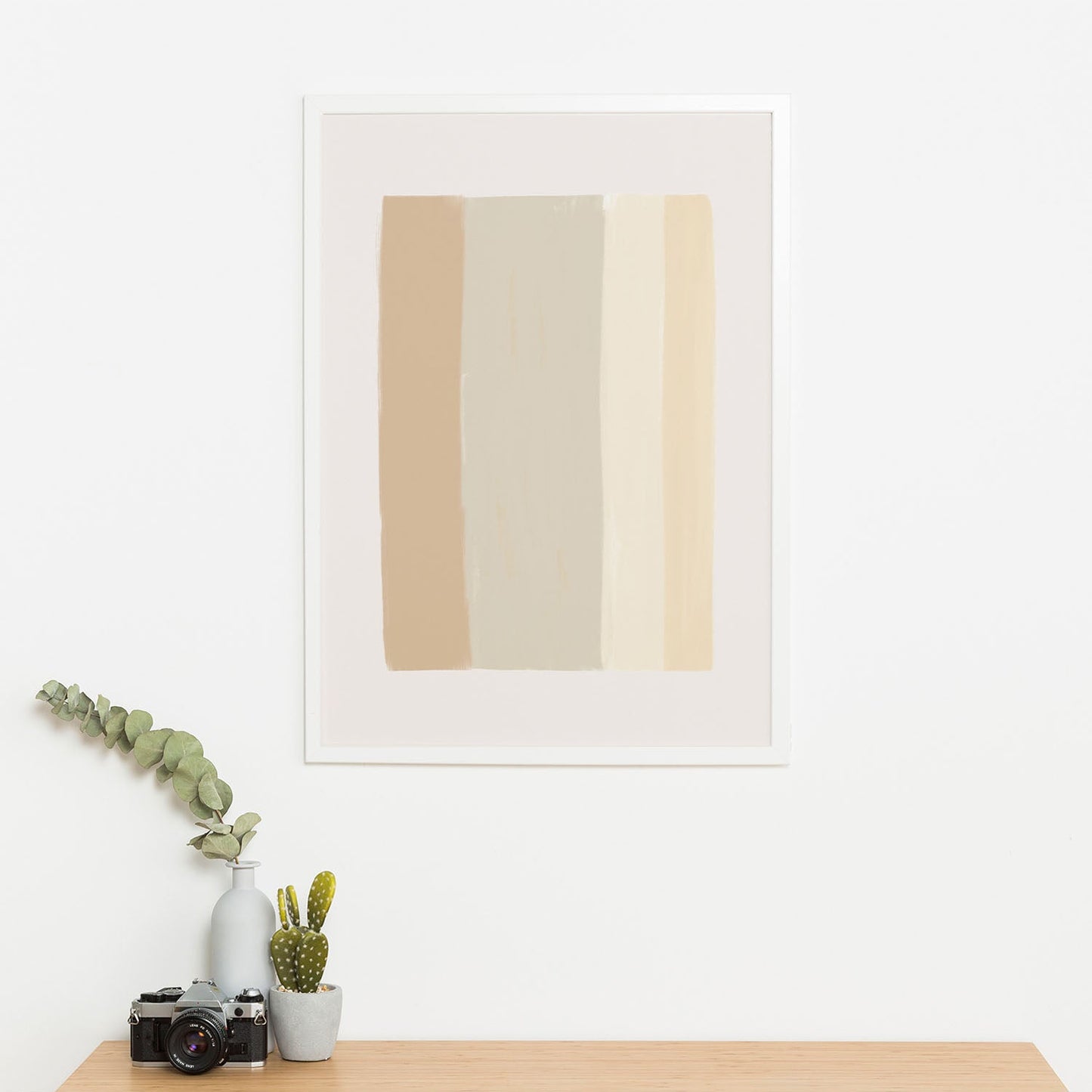 Wes Co Gallery Poster Neutral Color Block Harmony 11 x 17" Home Goods - Nordic Border or edge to edge Art Print