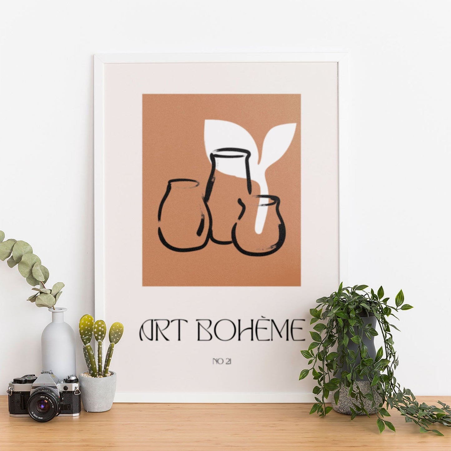 Wes Co Gallery Poster Art Boheme Ceramic Vases 11 x 17" Home Goods - Nordic Border or edge to edge Art Print