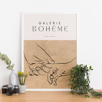 Wes Co Gallery Poster Galerie Bohème Lovers 11 x 17" Home Goods - Nordic Border or edge to edge Art Print