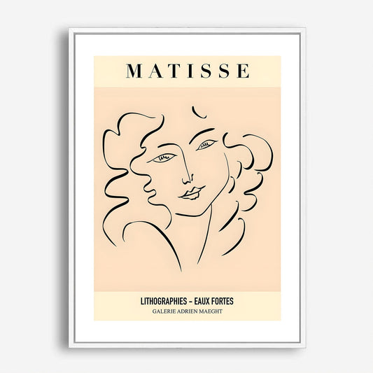 Wes Co Gallery Poster Matisse Elegant Line Portrait 5 x 7" Home Goods - Nordic Border or edge to edge Art Print