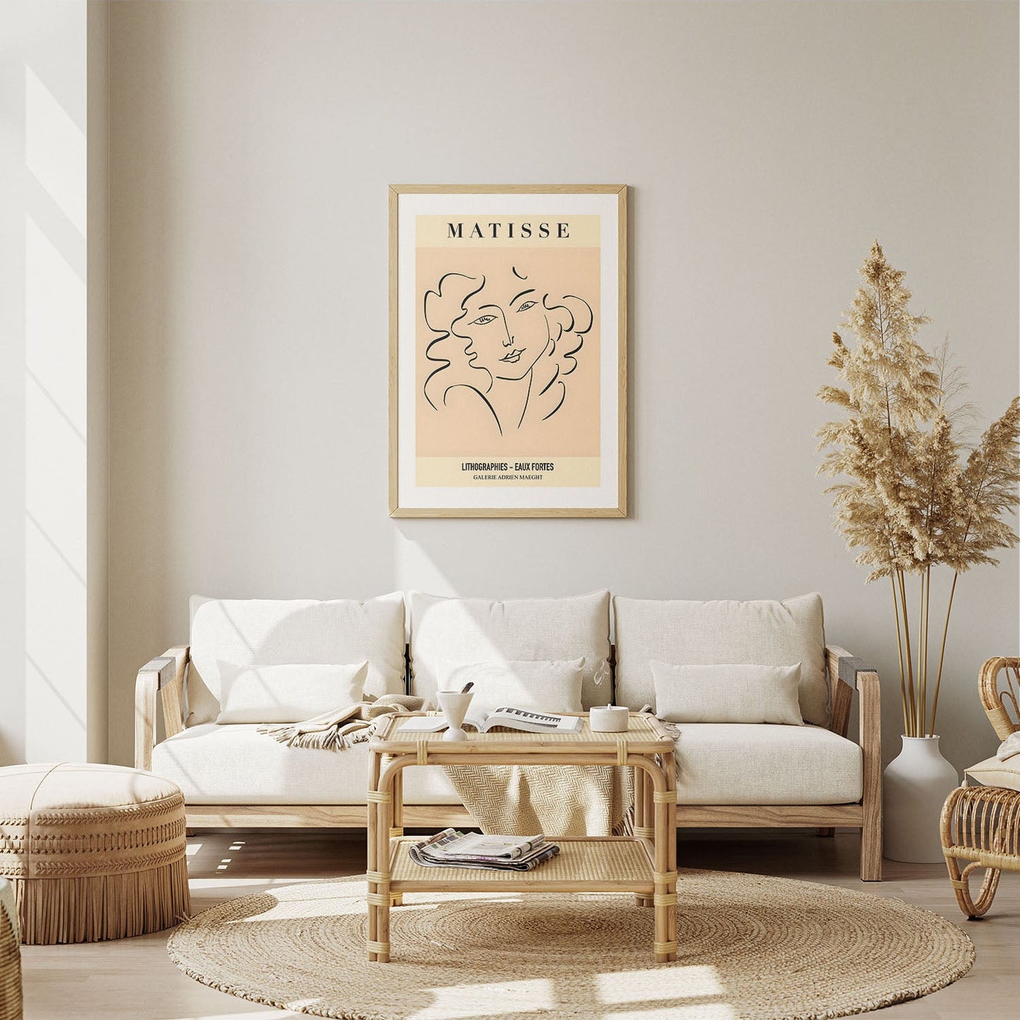 Wes Co Gallery Poster Matisse Elegant Line Portrait 5 x 7" Home Goods - Nordic Border or edge to edge Art Print